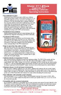 Thumbnail of document Manual - 311 Automated RTD Calibrator